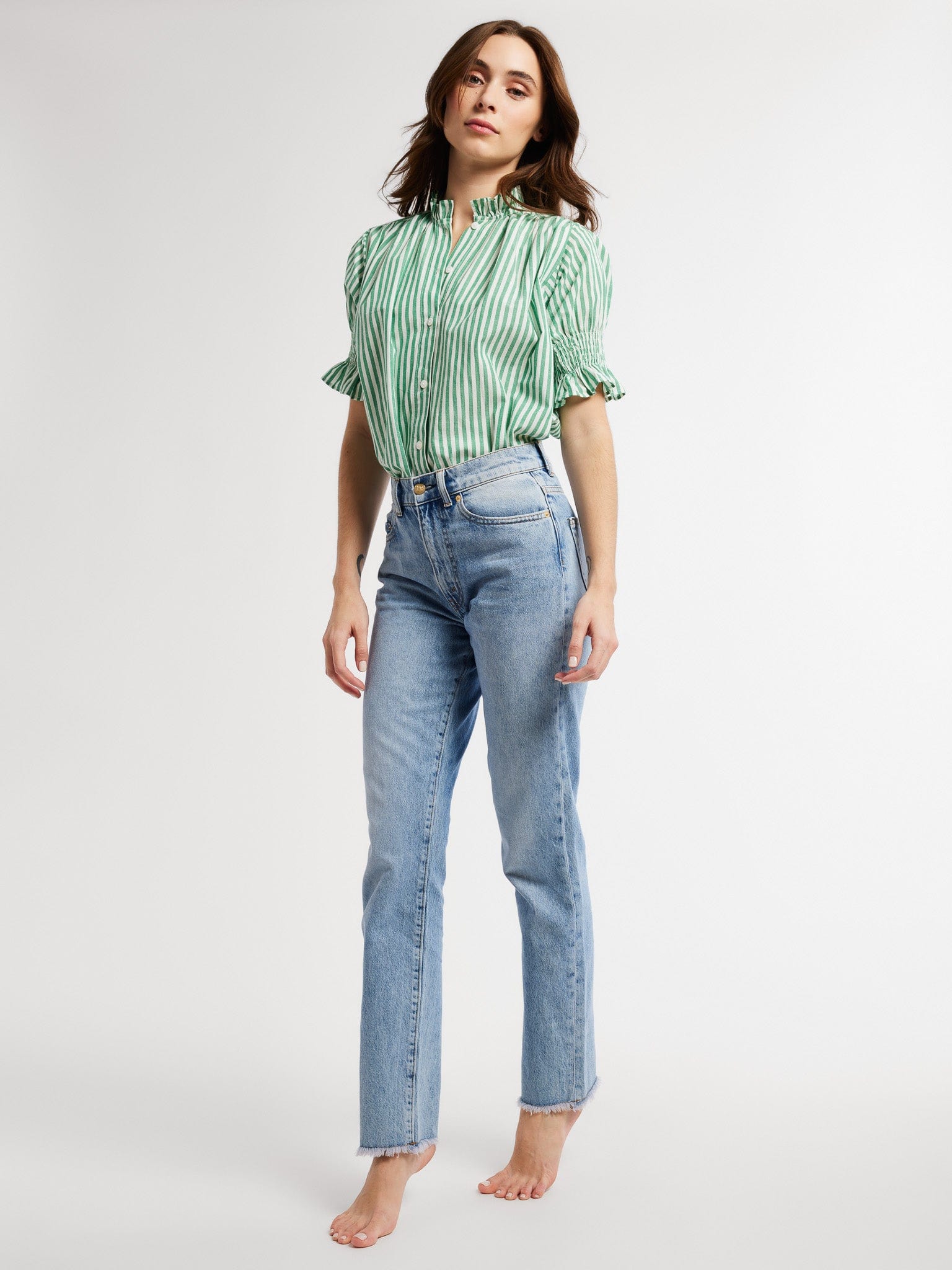 MILLE Clothing Marnie Top in Kelly Stripe
