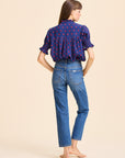 MILLE Clothing Marnie Top in Navy Dot