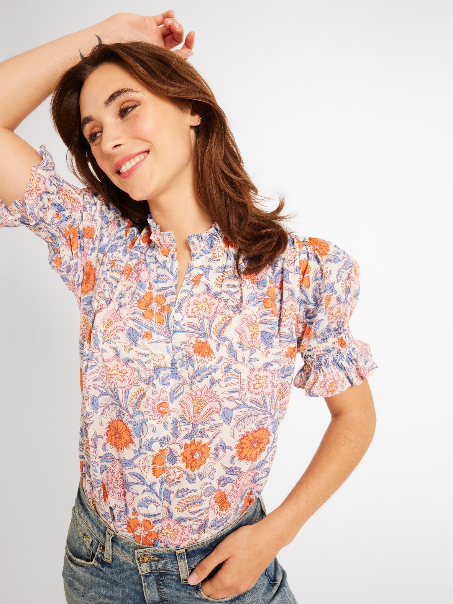 MILLE Clothing Marnie Top in Newport Floral