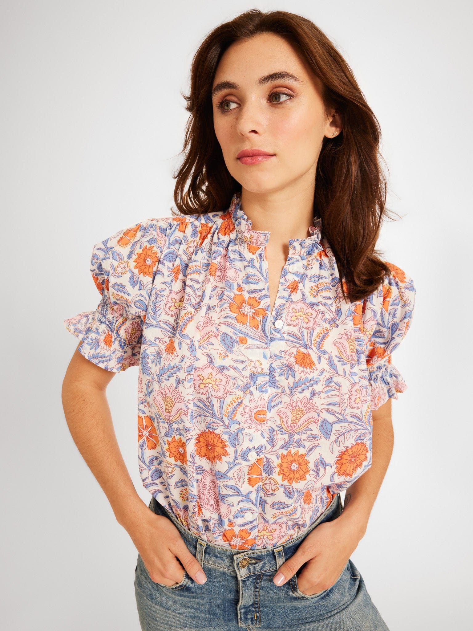 Marnie Top in Newport Floral – MILLE