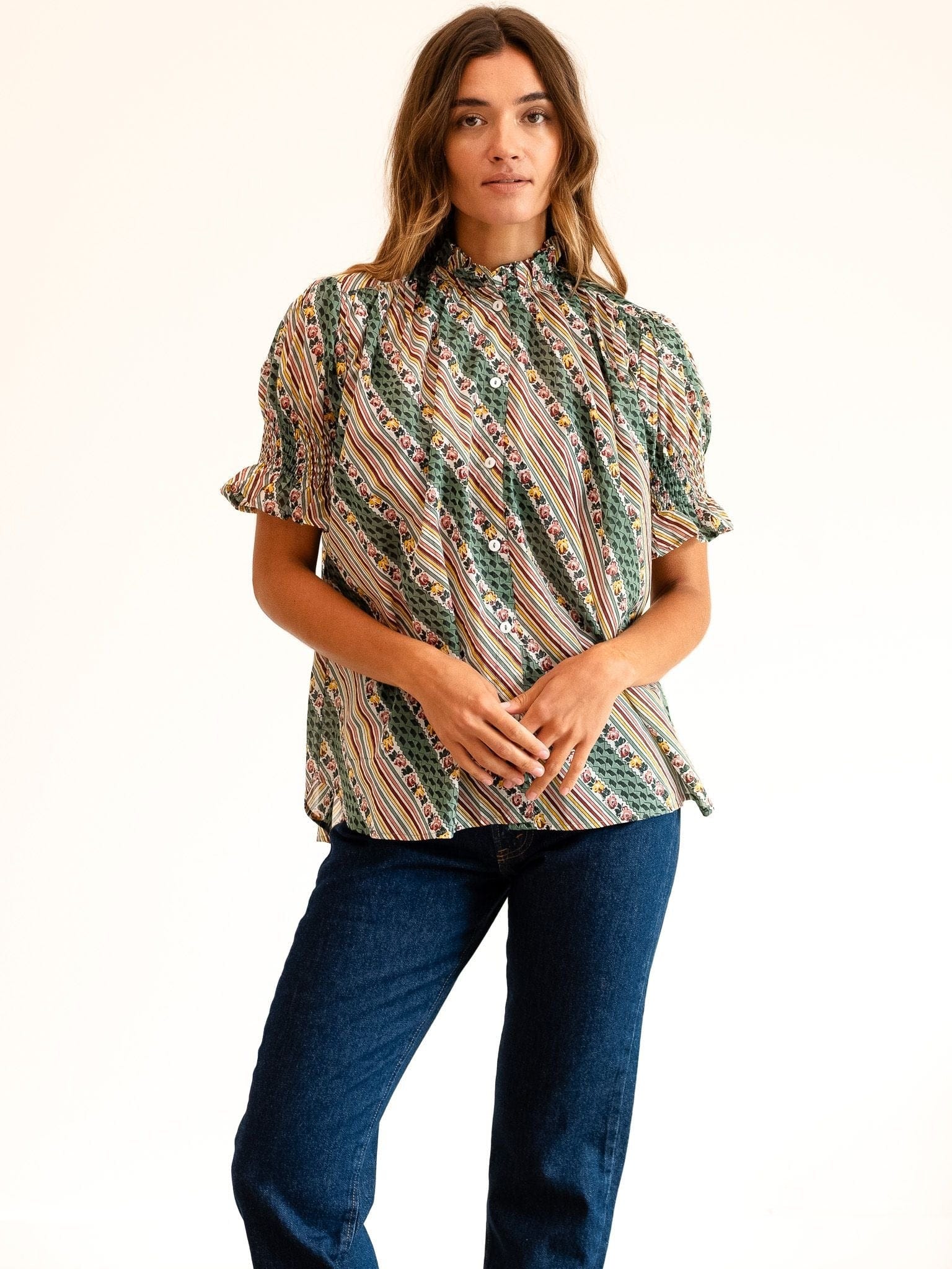 MILLE Clothing Marnie Top in Rose Stripe