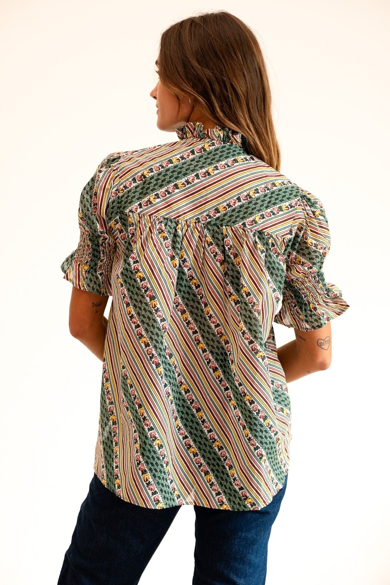 MILLE Clothing Marnie Top in Rose Stripe