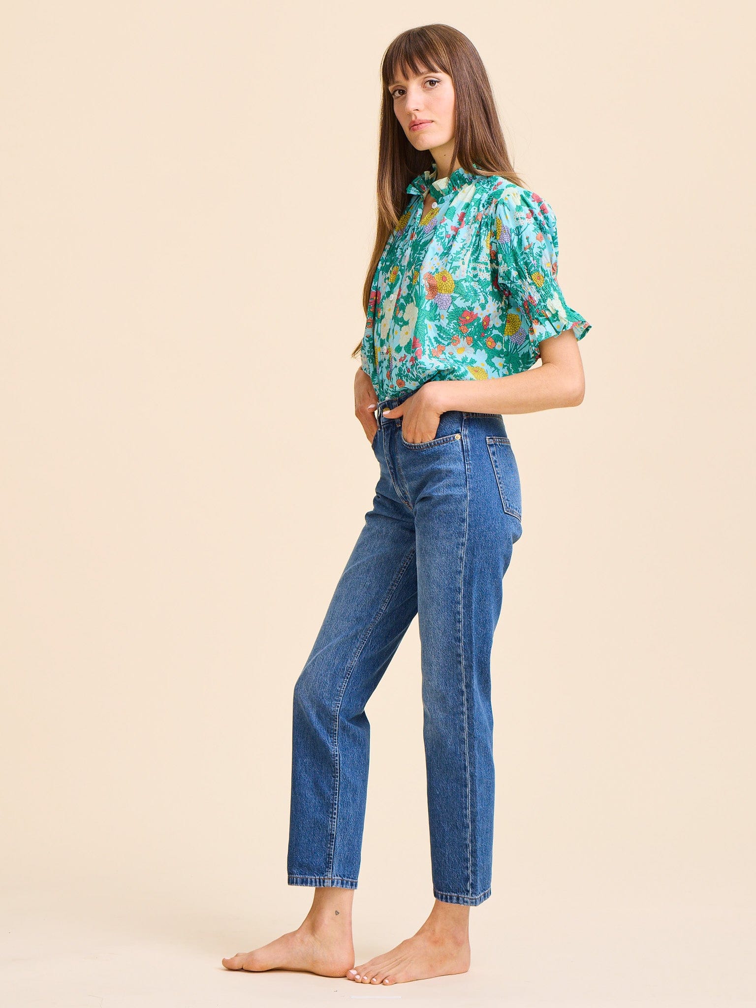 MILLE Clothing Marnie Top in Swedish Garden