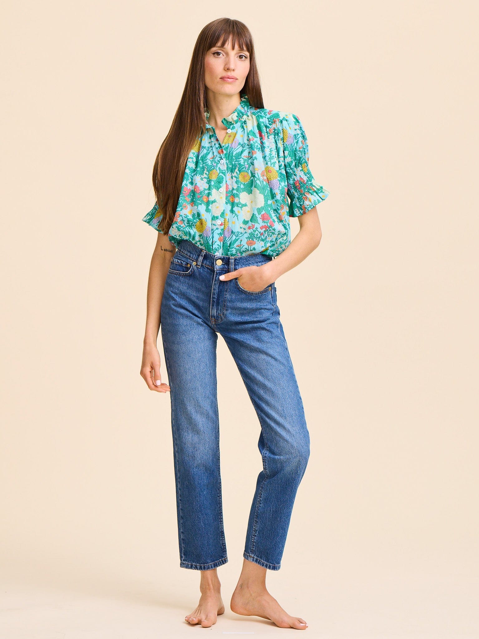 MILLE Clothing Marnie Top in Swedish Garden