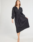 MILLE Clothing Marta Dress in Black Poplin