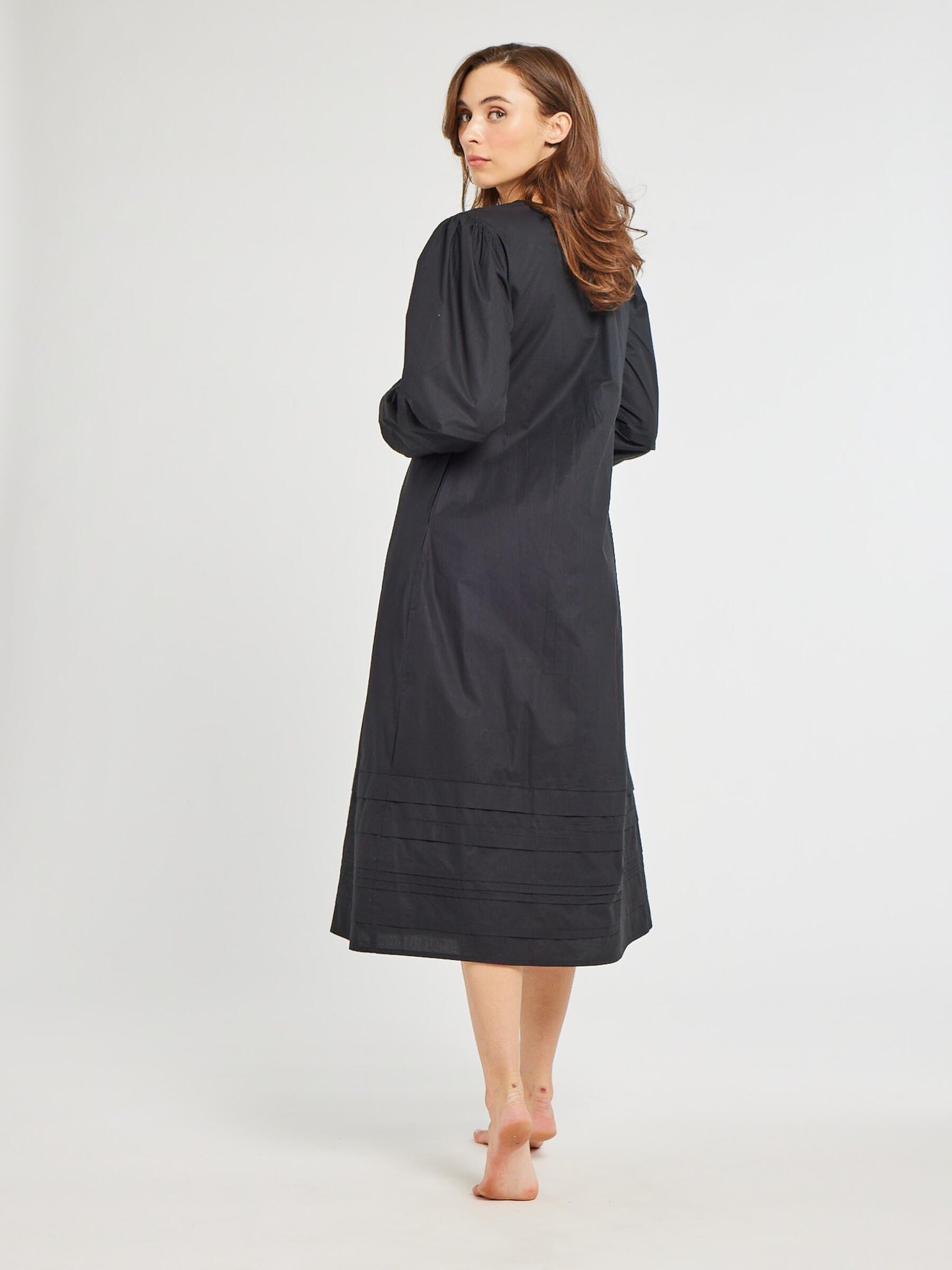 MILLE Clothing Marta Dress in Black Poplin