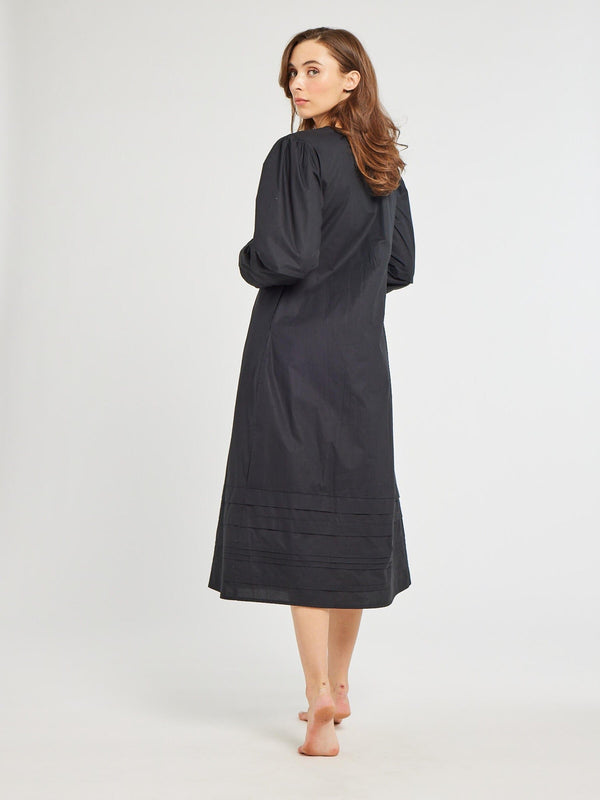 Marta Dress in Black Poplin — view 11
