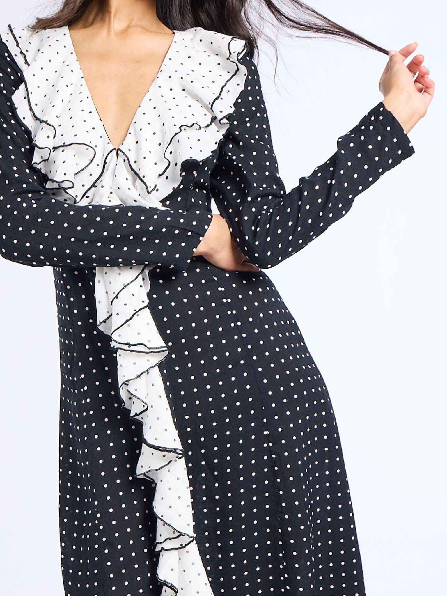 MILLE Clothing Matilda Dress in Black Dot