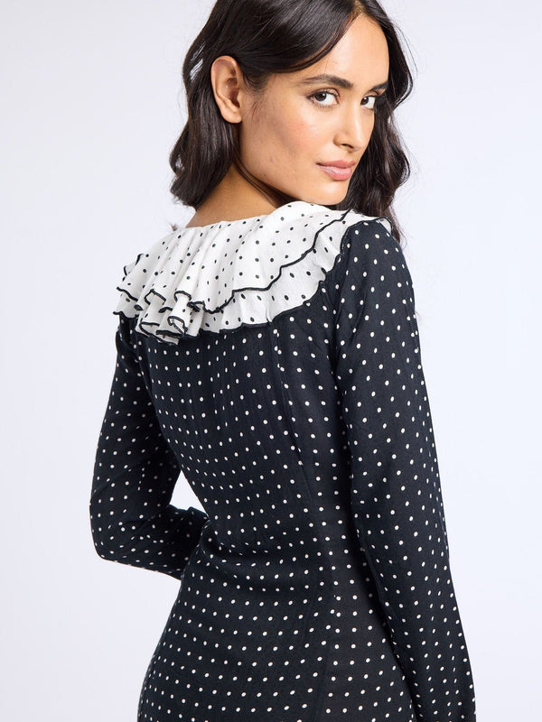 Matilda Dress in Black Dot — view 4