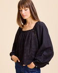 MILLE Clothing Maureen Top in Black Eyelet