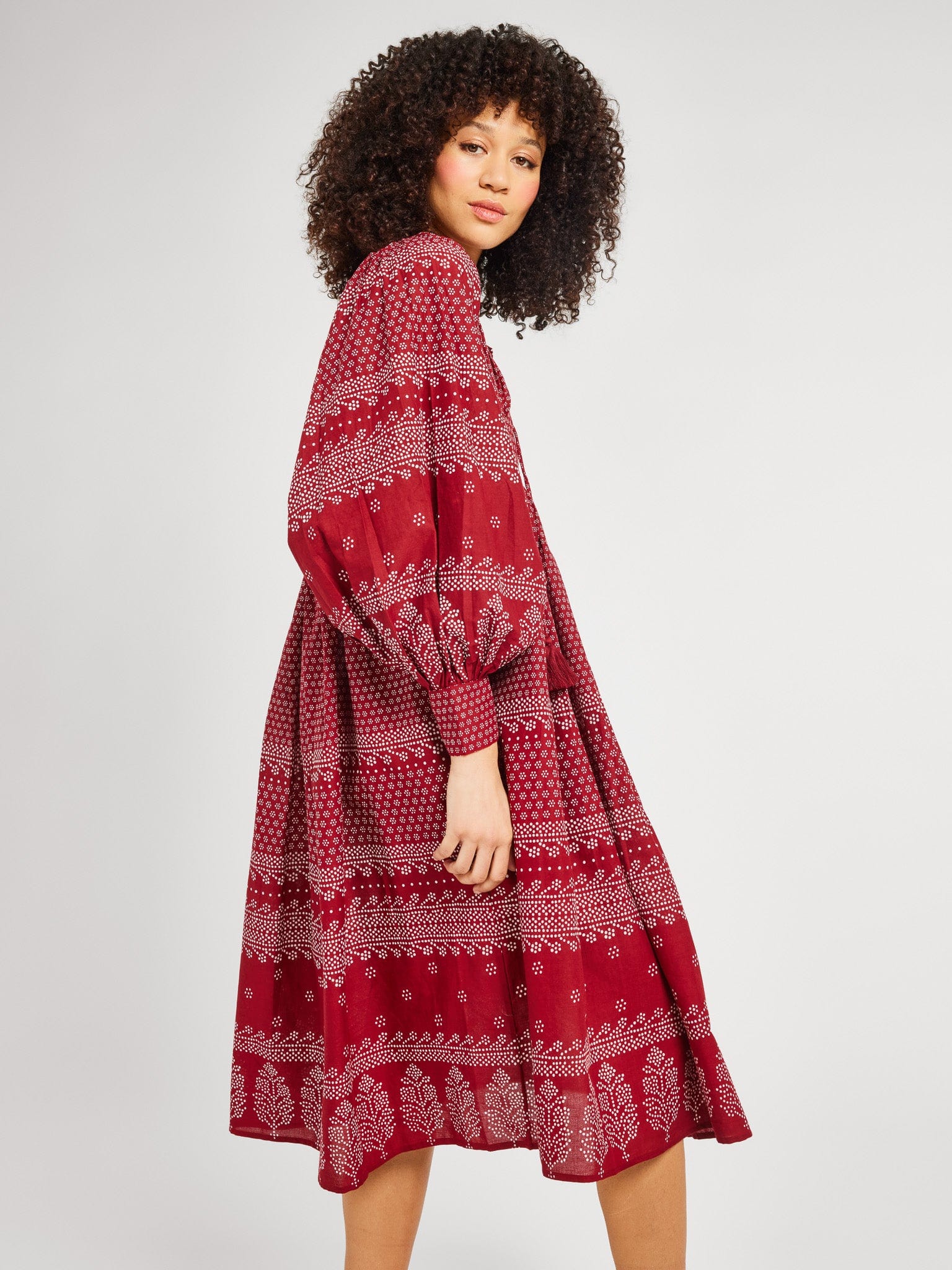 MILLE Clothing Michelle Dress in Raspberry Mosaic