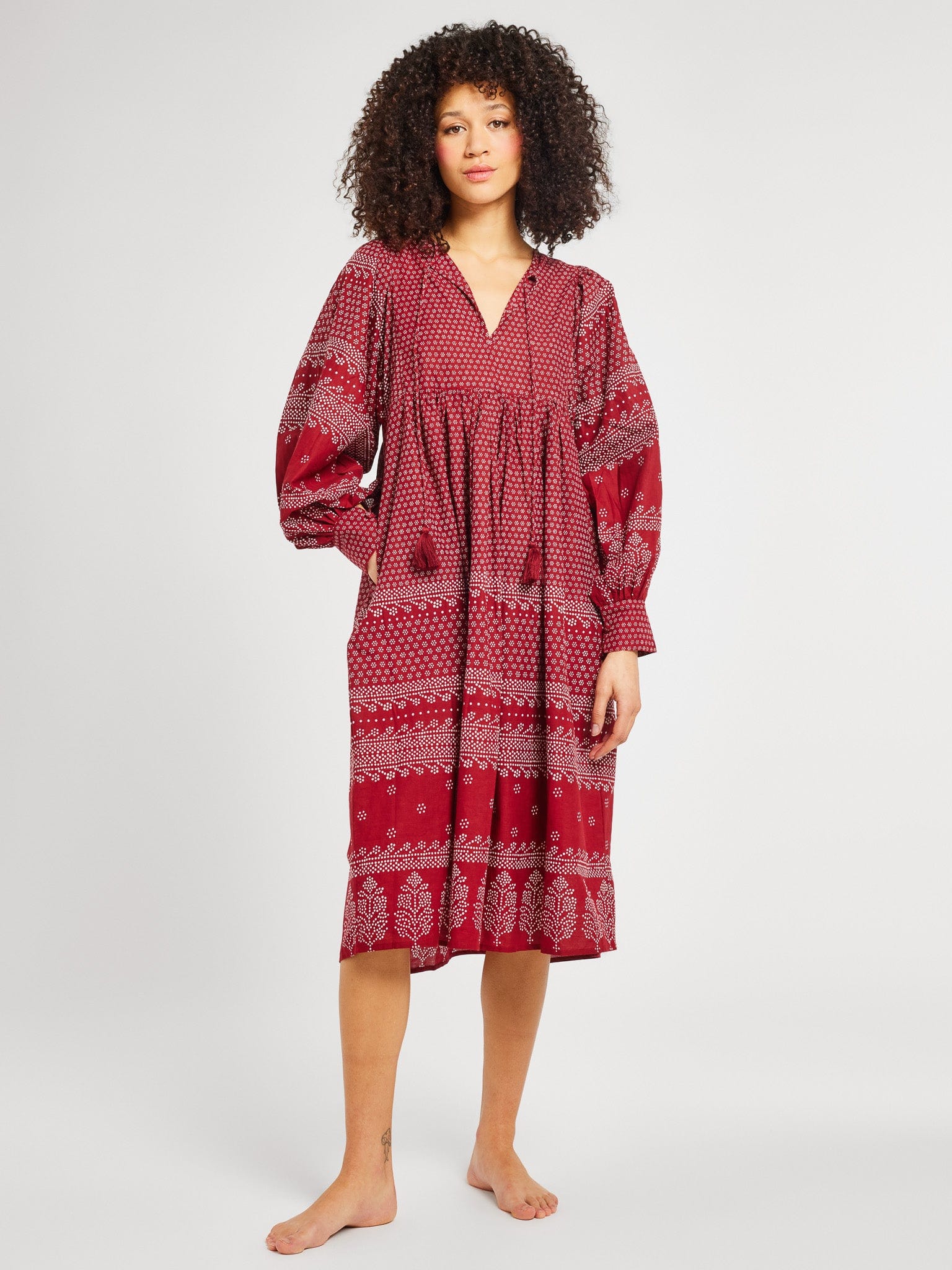 MILLE Clothing Michelle Dress in Raspberry Mosaic