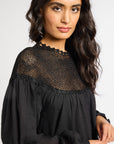 MILLE Clothing Mirella Crochet Dress in Black