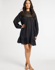 MILLE Clothing Mirella Crochet Dress in Black