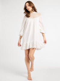 Mirella Crochet Dress in White L