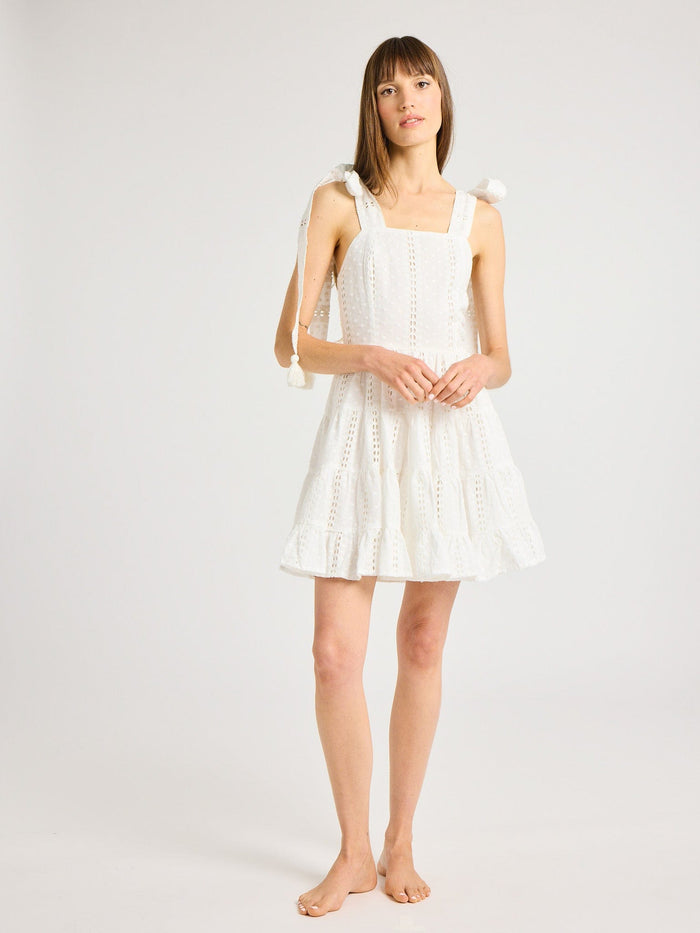 Molly Dress in White Eyelet