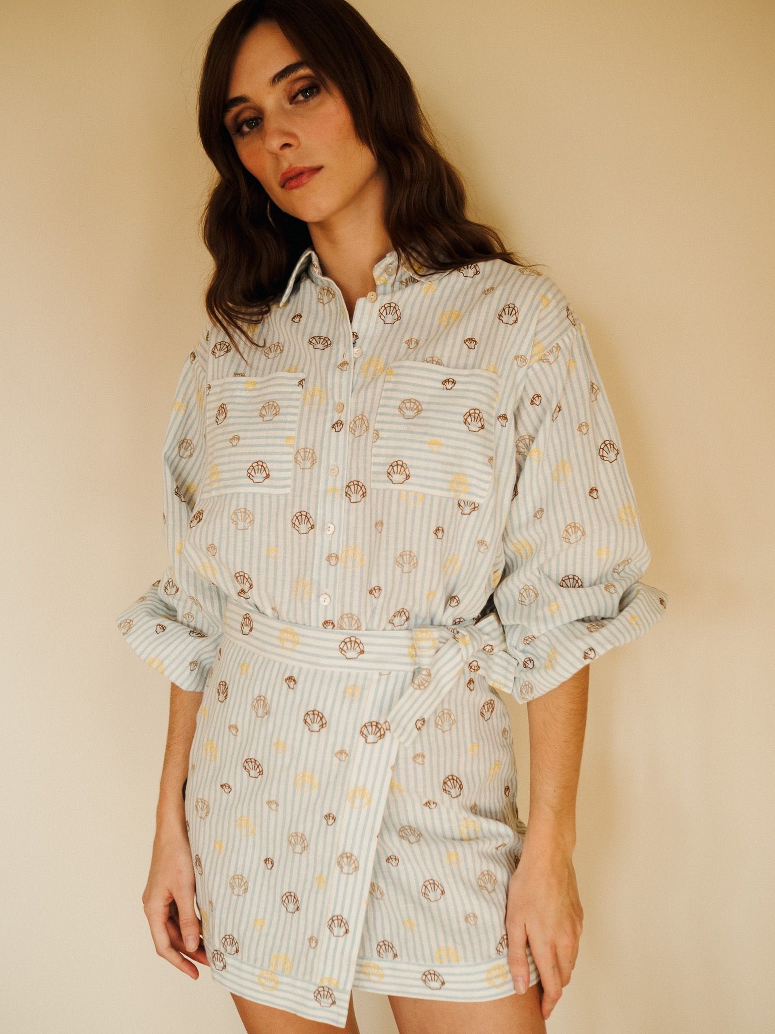 MILLE Clothing Molly Top in Seashell Embroidery