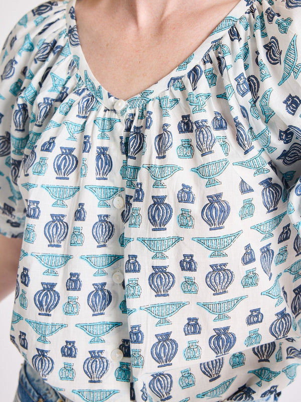 Naomi Top in Athens Print — view 7
