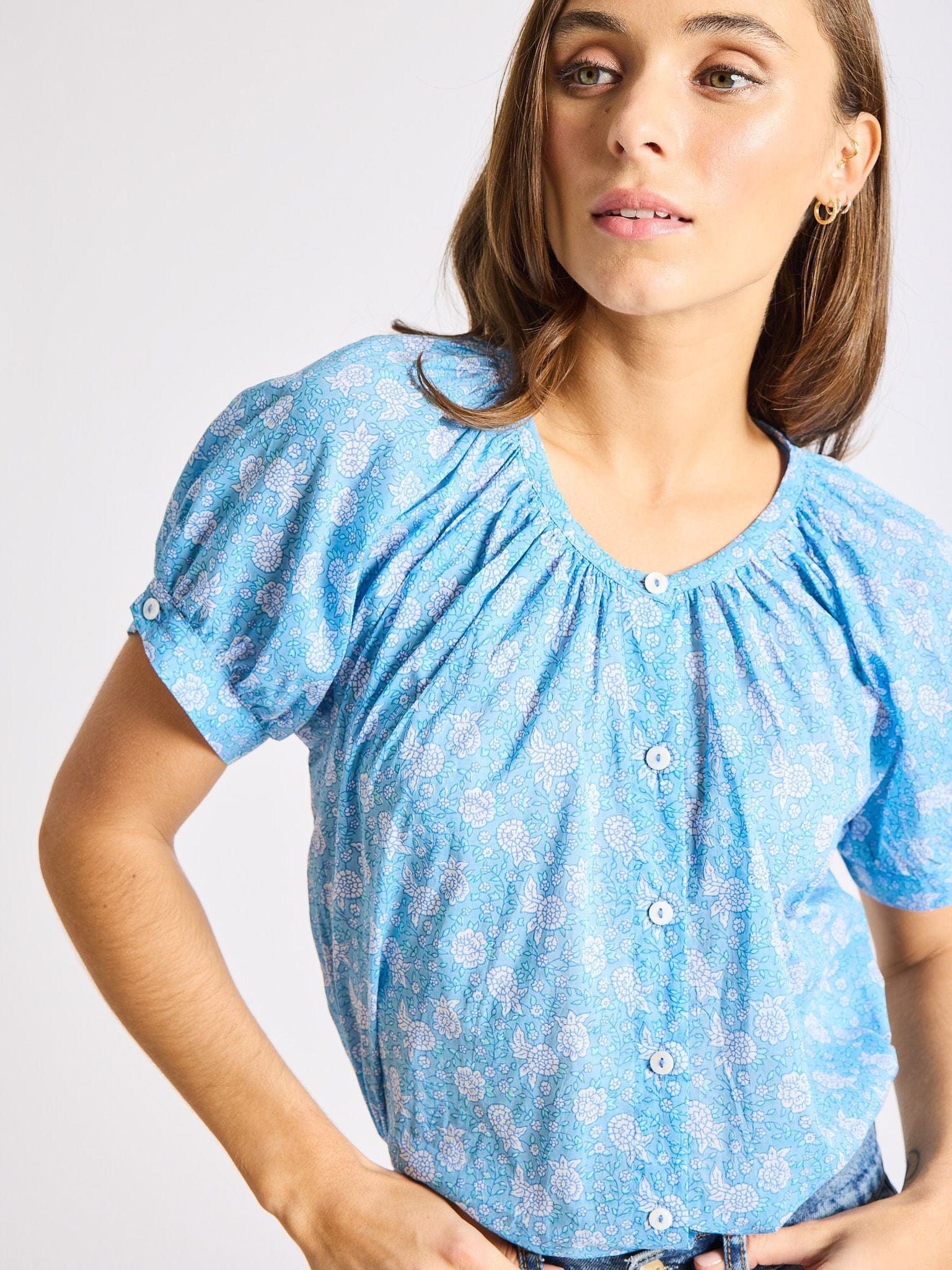 MILLE Clothing Naomi Top in Charleston Floral