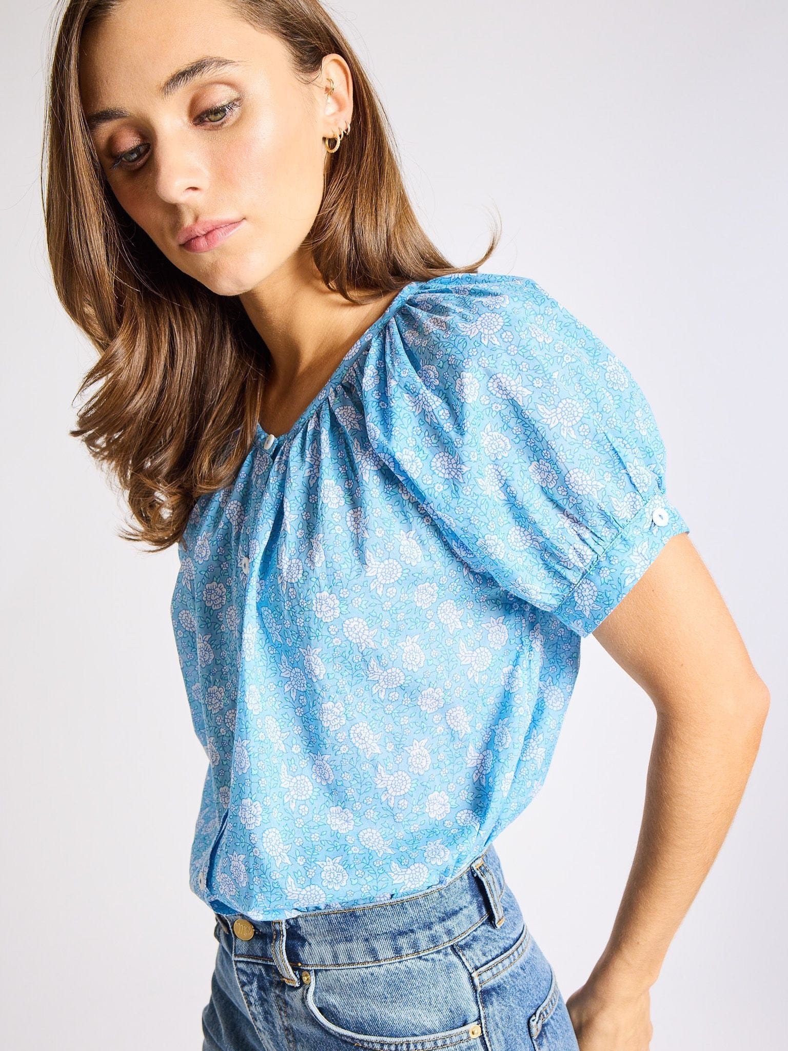 MILLE Clothing Naomi Top in Charleston Floral