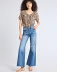 MILLE Clothing Naomi Top in Cocoa Floral