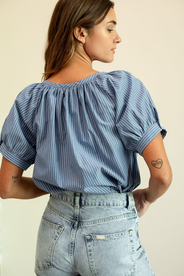 Naomi Top in Harbor Stripe — view 5