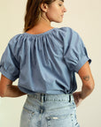 MILLE Clothing Naomi Top in Harbor Stripe