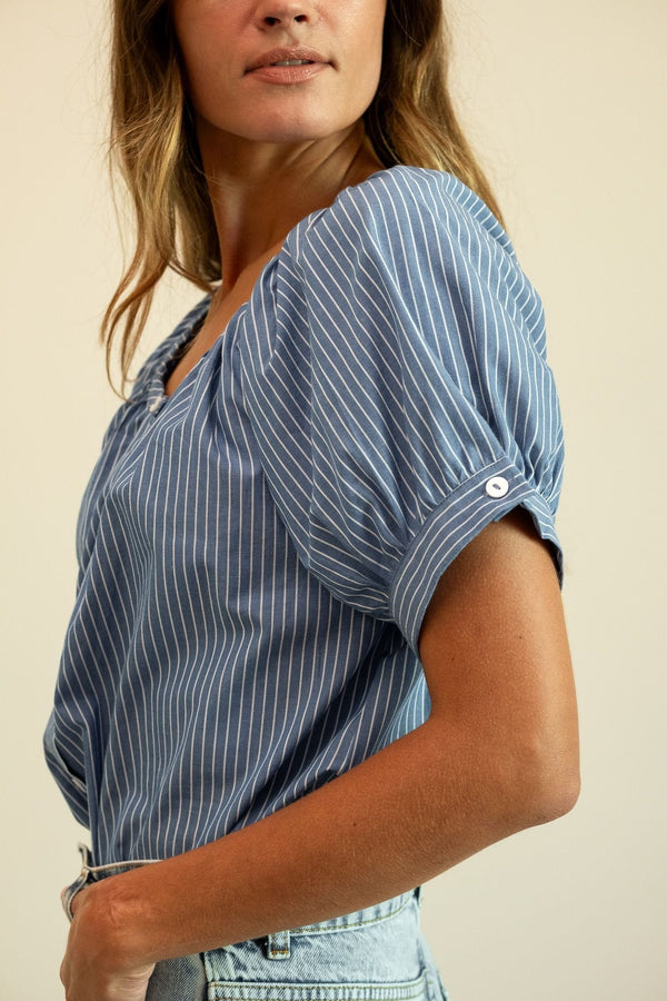 Naomi Top in Harbor Stripe — view 4