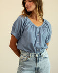 MILLE Clothing Naomi Top in Harbor Stripe