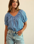 MILLE Clothing Naomi Top in Harbor Stripe