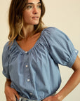 MILLE Clothing Naomi Top in Harbor Stripe