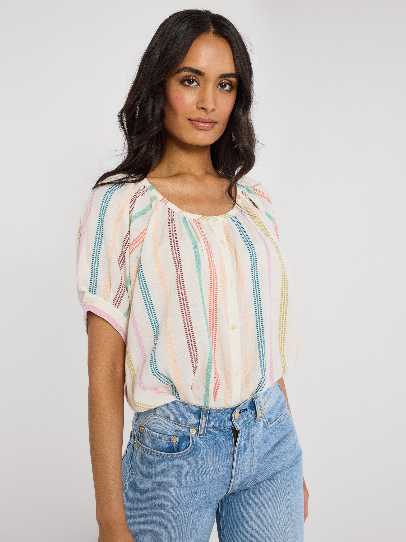 MILLE Clothing Naomi Top in Mallorca Stripe