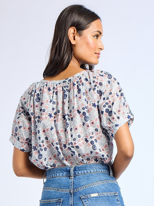 Naomi Top in Navy Floral — view 6