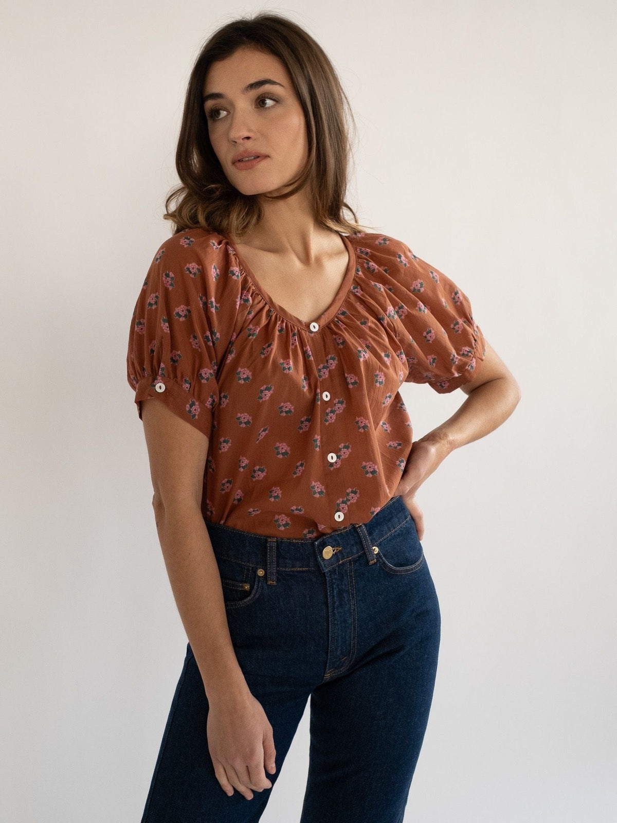 Naomi Top in Petite Bouquet — The cut