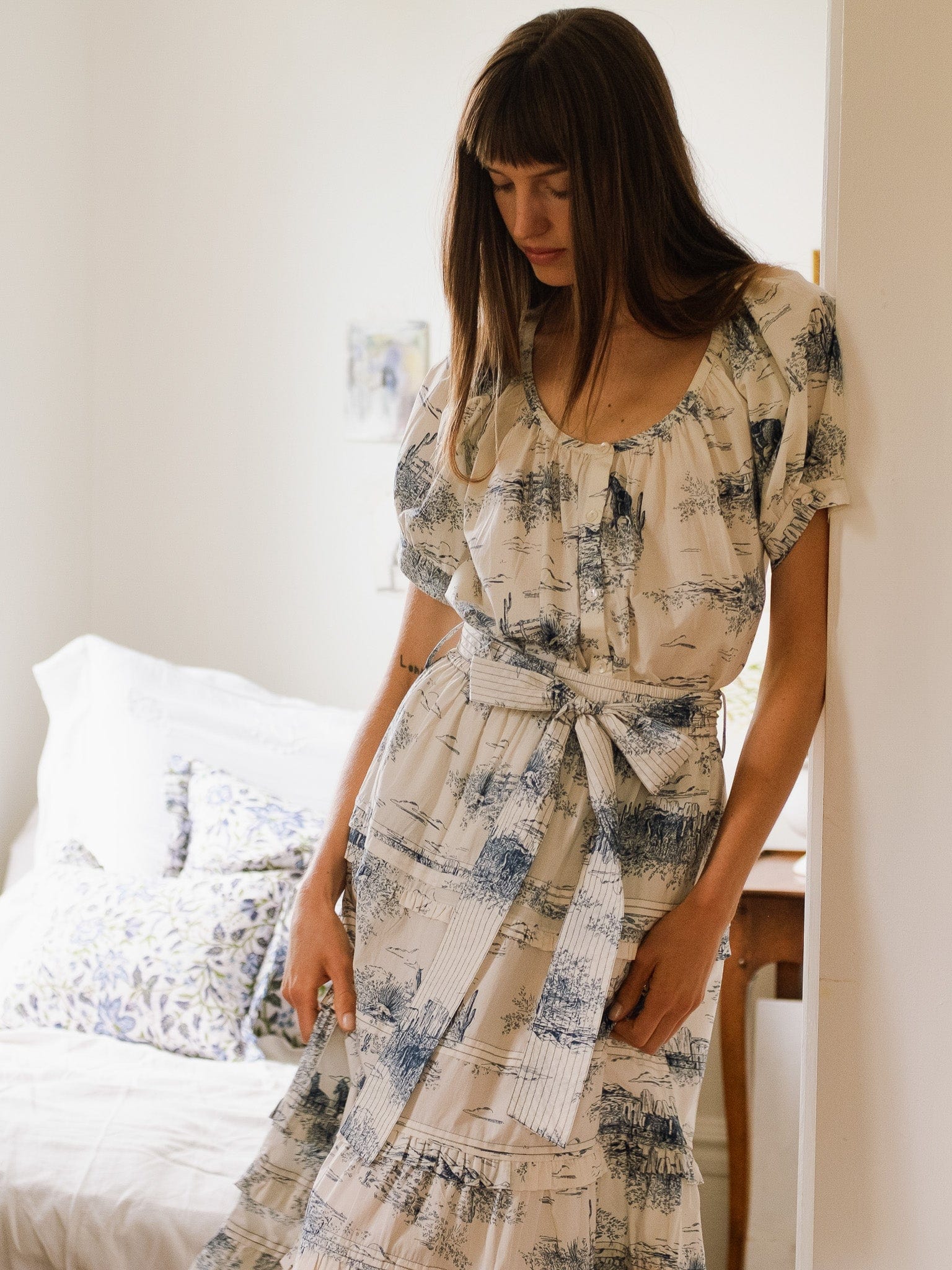 MILLE Clothing Naomi Top in Western Toile