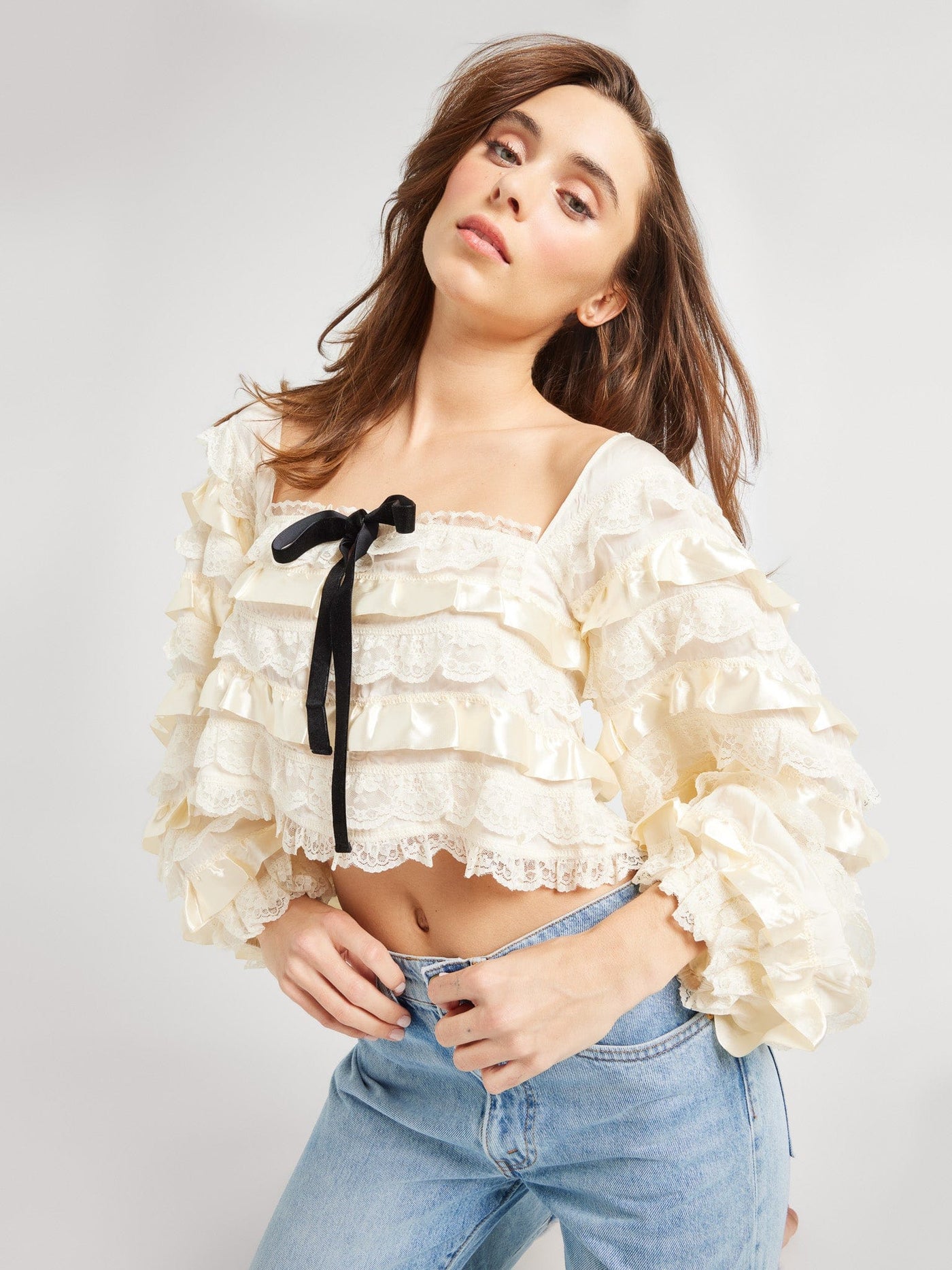 MILLE Clothing Nelle Top in Vintage Lace