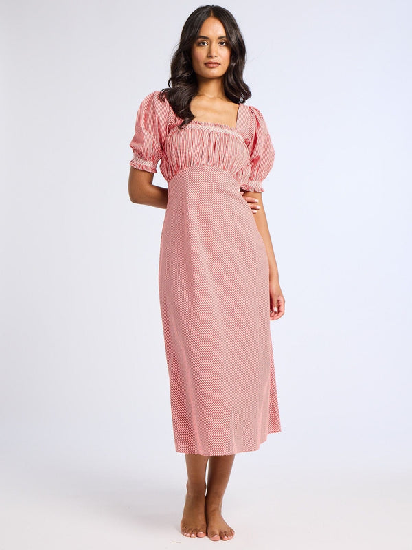 Nicolette Dress in Red Gingham — view 4