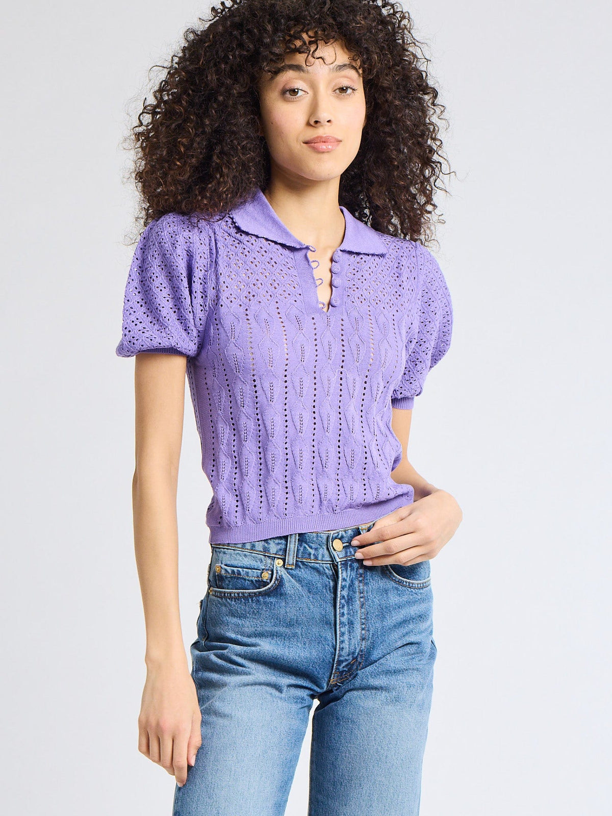 Nina Henley in Periwinkle — The knit