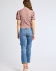 MILLE Clothing Nina Henley in Rose Latte