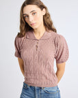 MILLE Clothing Nina Henley in Rose Latte