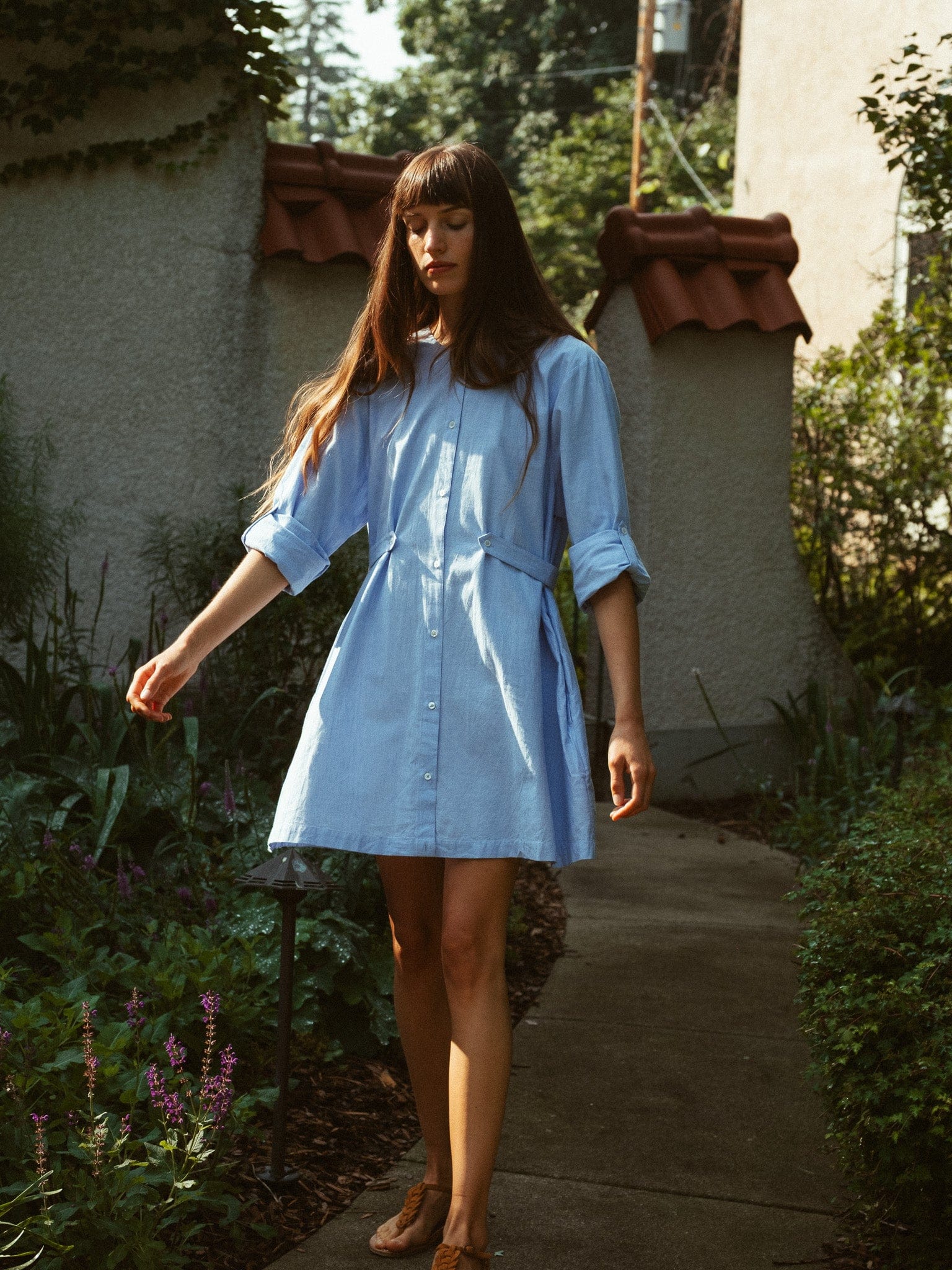 MILLE Noa Dress in Blue Oxford XL MILLE Noa Dress in Blue Oxford XL