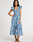 MILLE Clothing Olympia Dress in Blue Hibiscus