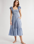 MILLE Clothing Olympia Dress in Chambray Polka Dot