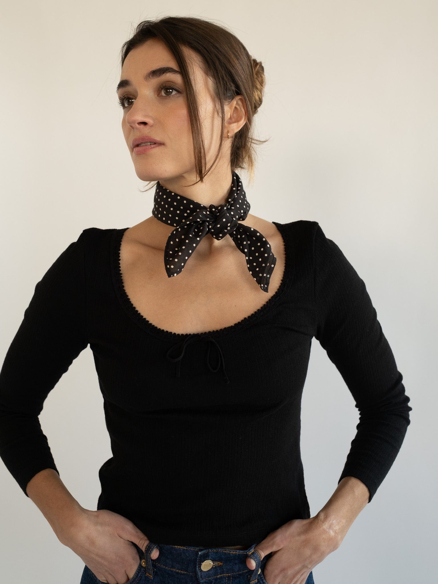 MILLE Clothing One Size Bridgette Bandana in Polka Dot