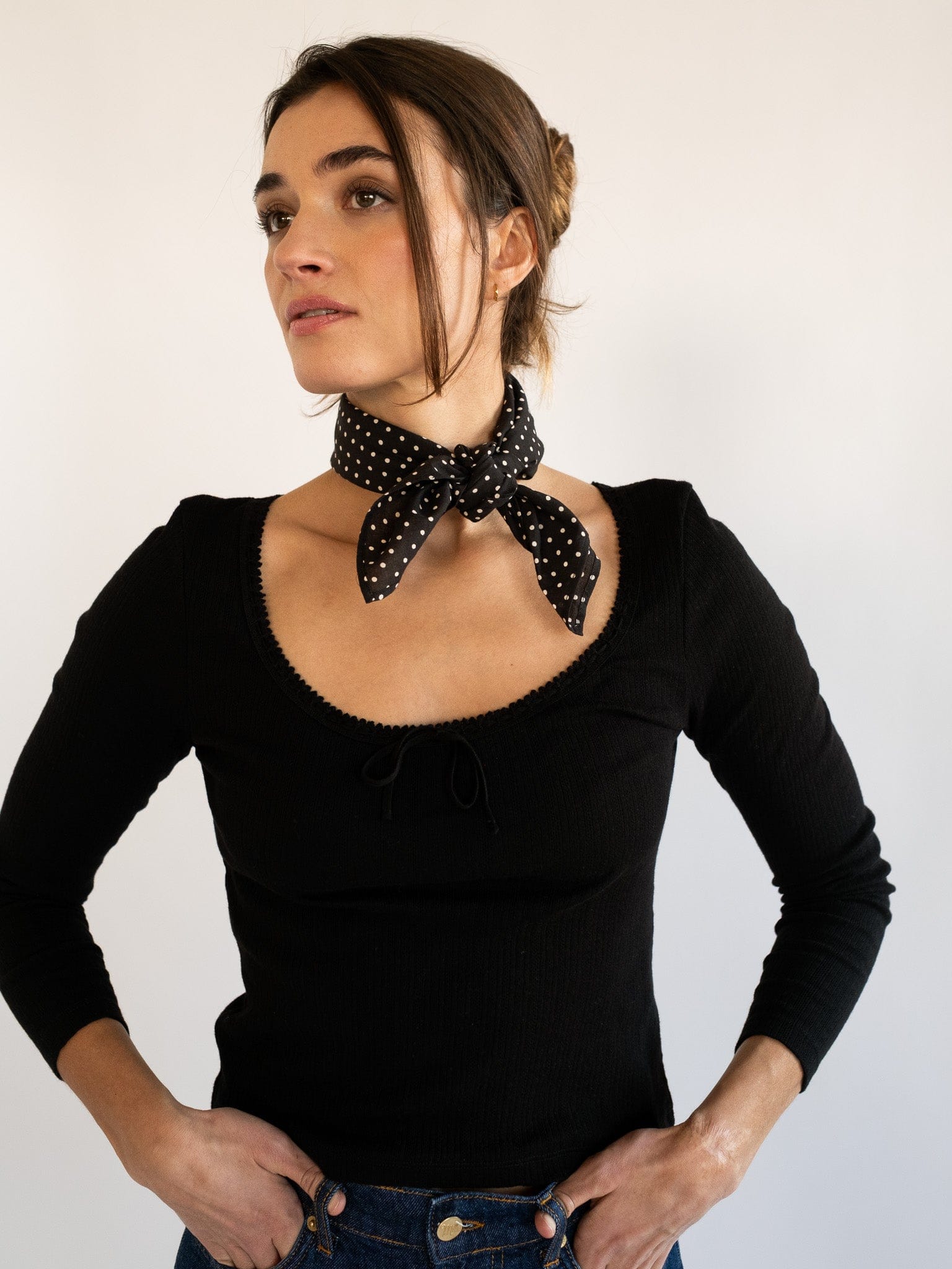 MILLE Clothing One Size Bridgette Bandana in Polka Dot