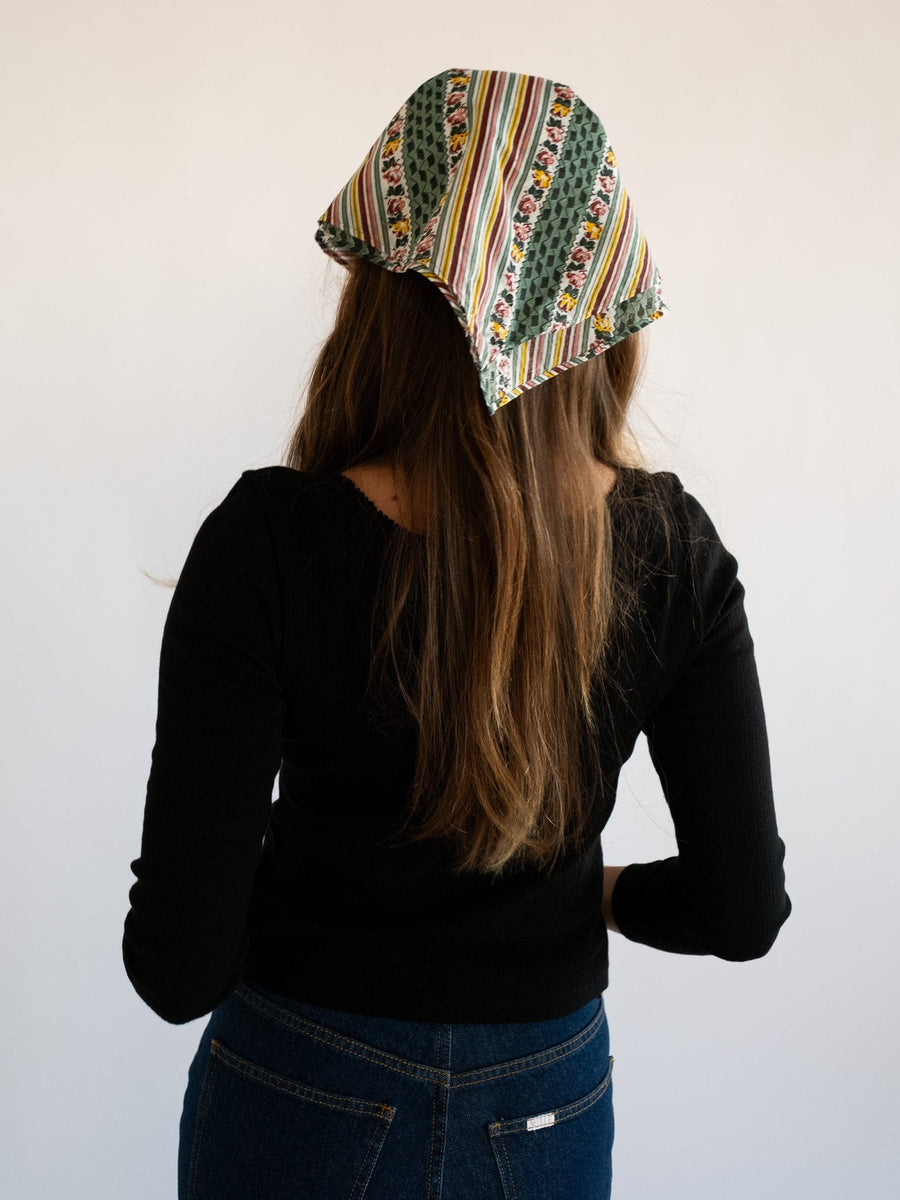 Bridgette Bandana in Rose Stripe — alternate view