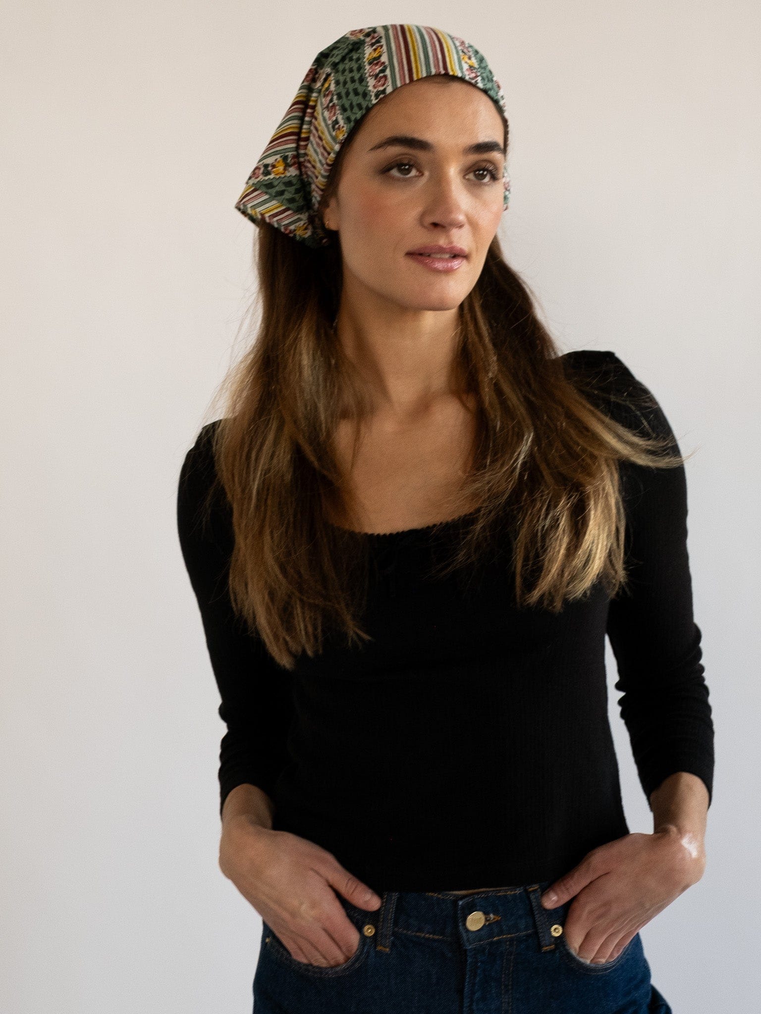 Bridgette Bandana in Rose Stripe - MILLE