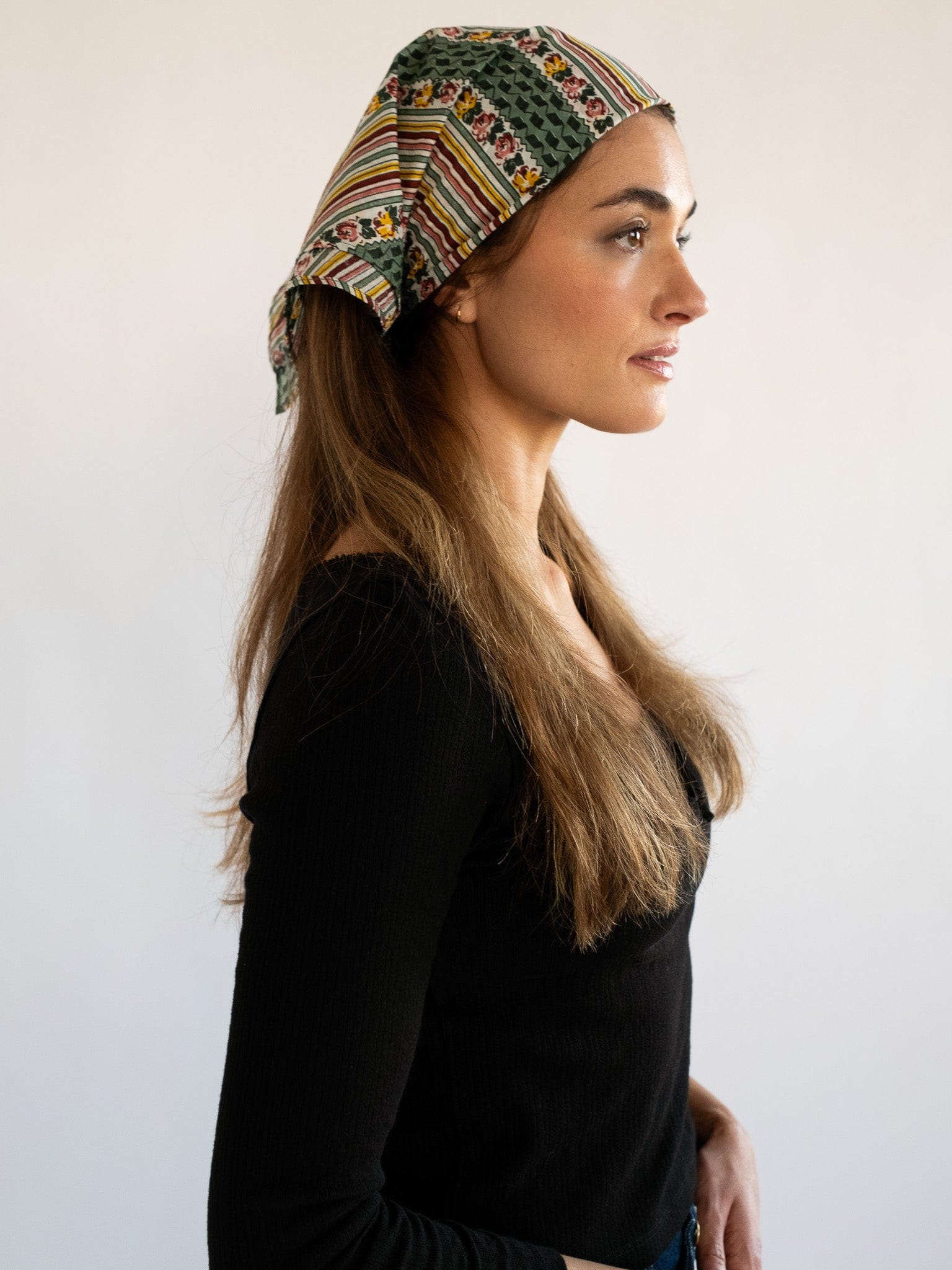 Bridgette Bandana in Rose Stripe - MILLE