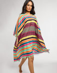 MILLE Clothing One Size Georgia Caftan in Ibiza Stripe