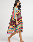 MILLE Clothing One Size Georgia Caftan in Ibiza Stripe